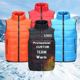 Mens Vest Jacket Print Team Sleeveless Warm High Quality Design Casual Fashion Coat Outdoor Travel Style Diy Text 220722