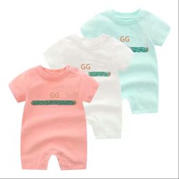 2022 Newborn Brand Baby Boy Girl Ompers Cotton bodysuit Children Jumpsuit shorts Sleeve Girls Romper Kids Clothing