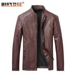 Men Jacket Leather s Motorcycle Mens Lapel Versatile Personality Slimming Zipper Pocket Wash Coat 201114