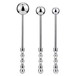 Nxy Anal Toys New Straight Stainless Steel Plug Adult Games Butt Plug Ball Metal Hook Dilator Anus Sex for Men Women Gay 220510