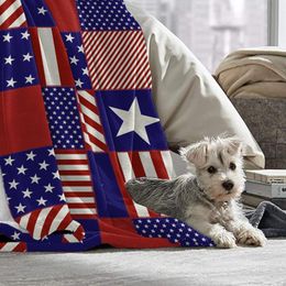 Blankets Heavy Fuzzy Blanket Thickened Office Nap Printed Warm American Star Oversized Knit Throw BlanketsBlankets