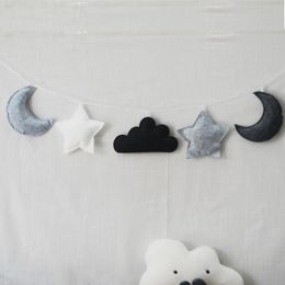 Decorative Objects & Figurines Nordic Felt Cloud Garland Bunting Banner Kids Baby Room Nursery Hanging Wall Decor DIY Home Decoration