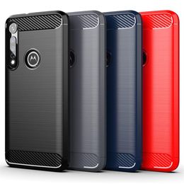 -Случай для Motorola Moto One Power Z3 Z4 Z5 Porce Play G8 E6 G Stylus защитный углеродный волокно Soft Case273K