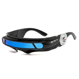 Sunglasses Super Cool Futuristic Caliburst Cyclops Wrap Coloured Polarised Mirror Shield Sun GlassesSunglasses