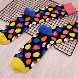 Men's Socks Happiness Colour Bird Egg Cotton Jacquard Perfect Quality Fun Novelty Harajuku Costume Dress HerensokkenMen's