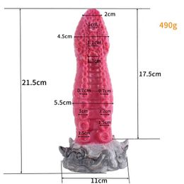 Nxy Dildos Yocy Silicone Simulated Special shaped Soft Penis for Men and Women with Backyard Anal Plug Adult Passion Massage 0317