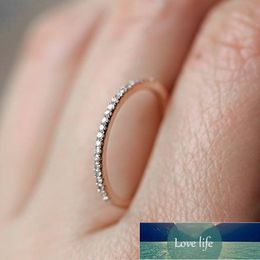 Love Cute Wedding Engagement Rings for Women Micro Pave CZ Crystal Sliver Colour Dainty Ring Fashion Jewellery All Size