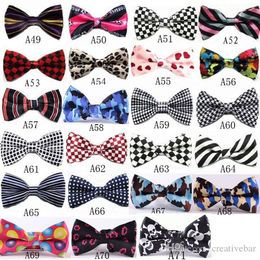 Men Women Bowtie Bow Tie printing multi Colours Plain Silk Polyester Pre Tied Ties For Party Wedding Many Style sy222