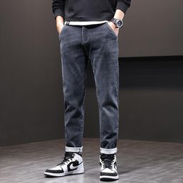 Men's Jeans Mens Pants Cotton Casual Stretch Male Trousers Man Long Straight High Quality 4 Colors Plus Size Pant Suit 42 44 46 CY9034Men's