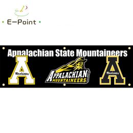 130GSM 150D Material NCAA Appalachian State Mountaineers Flag Double Sided Printing 1.5*5ft (45cm*150cm) Warp Knitted Fabric Banner decoration flying home & garden