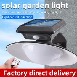 New Solar Street Light Outdoor Induction LED Round Wall Lights Outdoor Waterproof Landscape Garden Streets Lamp