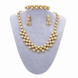 Earrings & Necklace Dubai Jewellery Sets Gold & Earring Set For Women French Wedding Bridesmaid Accessories African Bridal Exquisite Gifts