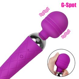 Female Masturbator Powerful Magic Wand AV Vibrator G Spot Massager Clitoris Stimulator sexy Toys for Woman Vibrating Dildo