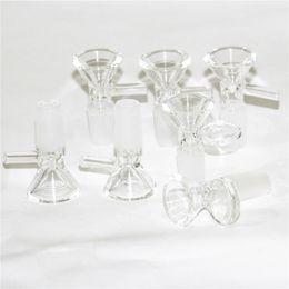 smoking accessories 3 style 14mm 18mm glass bowls male Joint Handle slide bowl piece For Bongs Water Pipes