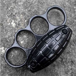 Grenade Clasp Muskmelon Fist Shape Legal Four Tiger Finger Boxing with Car Equipment Hand Brace Ring Defense E7RE