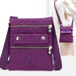 Evening Bags Women's Shoulder Bag Nylon Ultra Light Multi-layer Large Capacity Messenger 2022 Casual Tablet Travel BagEvening