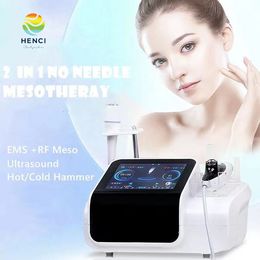 EMS transdermal skin care face lifting micro nano needle free and rf water mesotherapy home use device