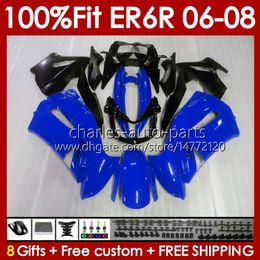 OEM Body Kit For KAWASAKI NINJA 650R ER6 650 R ER 6 F 2006-2008 Bodywork 139No.51 650R-ER6F 650-R ER-6F ER6F 06 07 08 ER 6F 2006 2007 2008 Injection Mould Fairing blue glossy