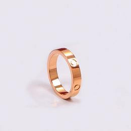 New Classic Love Screw Romantic Ring Fashion Designer Luxury Jewelry Titanium Steel Gold Rose Gold Silver Never Fade Diamond Non Allergic Men and Women