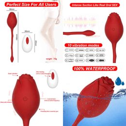 NXY Vibrators Rose Toys Silicone Cone Balls Wireless Remote Control Tightening Bladder For Pelvic Floor Exercises Sex Women 220427