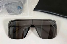 Black Mask Sunglasses Dark Grey Lens for Women Men Sport Sunglasses UV Eyewear with Box