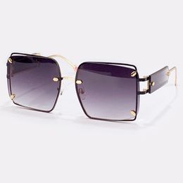 Rectangle Alloy Full Frame Sunglasses Women Vintage 2022 Gradient Eyewear UV400 Protection Design Fashion Trend