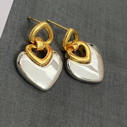 2024 2022 New stud Fashion Real Gold Plated Brass Letter B Pendant Earrings For Women Charm Metal Statement Jewelry Punk Accessories Stud Best quality