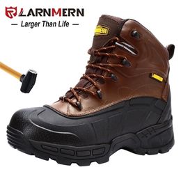 LARNMERN Mens Work Safety Breathable Construction Protective Footwear Steel Toe Antismashing Nonslip Sandproof Shoes Y200915