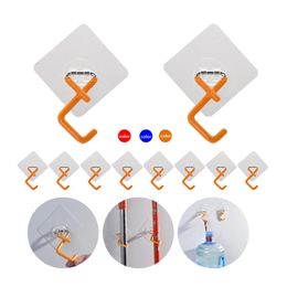 Hooks & Rails Strong Waterproof Hook Multi-purpose Non-punching Non-marking Mop Clip Creative Stainless Steel HookHooks
