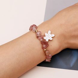 New Irregular Natural Stone Beads Charm Bracelets White Bear Bracelets for Women DIY Bracelets Wristbands Jewellery