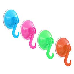 Hooks & Rails Suction Cup Wall Hook Plastic 1 Piece Vacuum Colour RandomHooks