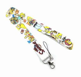 10 Pack Simpsons Cartoon Anime Lanyard Key Chain Neck Strap Key Camera ID Card Phone String Pendant Party Gift Accessories