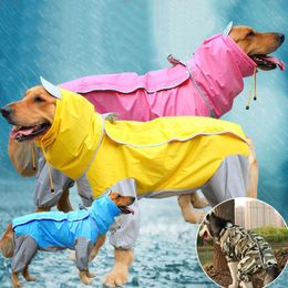 Dog Apparel Raincoat Clothes Big For Large Dogs Waterproof Jumpsuit Rain Coat Hooded Labrador Golden Retriever Clothing