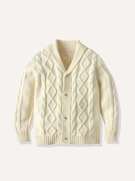 Toddler Boys Cable Knit Cardigan SHE01