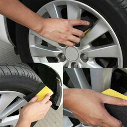 Car Sponge Wheel Polishing Cleaning Tire Brush Washing Auto Detail With Cover Brushes Accessories Waxing Tool Q4W8Car