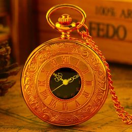 Pocket Watches Classic Gold Pendant Chain Watch Unisex Charming Big Dial Necklace WatchPocket