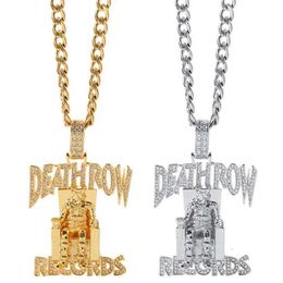 deathrow necklaces / records prisoner Necklace Zircon Pendant hip hop189K