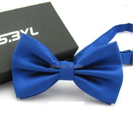 Bow Ties 2022 Fashion Solid Polyester Tie Bowtie For Men Butterfly In Gift Box Package Wedding Fier22