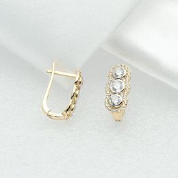 Clip-on & Screw Back Tria Gemstone 14 Carat Gold Earrings