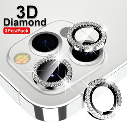 Diamond Camera Case For iPhone 11 13 Pro Max 12 Pro Max Camera Lens Protector Screen Tempered Glass