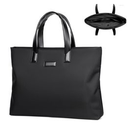 Briefcases Scione Oxford Briefcase Bag For Men Large Capacity14 Inch Laptop HandBags Documents 2022 Fashion Designer Men's Tote