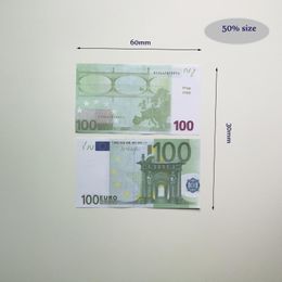 Party Fake Money Banknote 5 20 50 100 200 US Dollar Euros Realistic Toy Bar Props Copy 100 PCS/Pack6B5Z