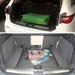 Car Organiser Universal Elastic Nylon Mesh Rear Net With Hooks Interior Trunk Seat Back Auto Accessories