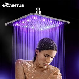 30cm30cm Square stainless steel ultrathin Rainfall shower head 12 Inch rain showerheads water power shower heads 200925