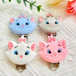 safe pacifier clips UK - 3pcs Silicone Pacifier Clips Animals Clip Nursing Necklace Safe Baby Toys Accessories DIY Pacifier Chain Clamps 220701