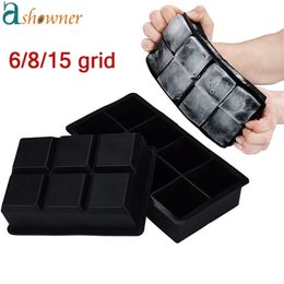 Big Ice Tray Mold Cube Maker Giant Jumbo Large Food Grade Silicone Mould Square Shape Trays Molds For Kitchen 220531