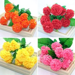 Decorative Flowers & Wreaths Big Flower Head Artificial Hydrangea Chrysanthemum Ball Fake Silk DIY Home Garden Wedding Party Shop Decoration