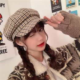 Berets Casual Spring British Classic Female Gatsby Flat Hats Military Cap Autumn Winter Beret Women Black Retro Men Baker Sboy HatBerets