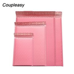 50PcsLot Poly Bubble lope Pink Mail Packaging Bags Self Seal Padded Courier Waterproof Mailers Y200709