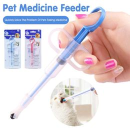 Ferramentas para alimentador de tubo de animal de estimação Pets Pets Cat Suprimentos Medicina seringa comprimido pílula pílula push push Dispensador medicamento seringas de leite de água YF0037